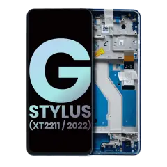 LCD Assembly With Frame Compatible For Motorola Moto G Stylus 4G (XT2211 / 2022) (Genuine OEM) (Twilight Blue)