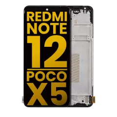 OLED Assembly With Frame Compatible For Xiaomi Redmi Note 12 5G / Poco X5 (Refurbished) (All Colors)