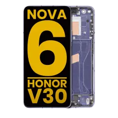 LCD Assembly With Frame Compatible For Huawei Nova 6 5G / Honor V30 (Refurbished) (Provence)