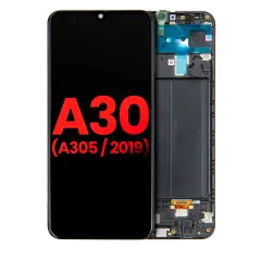 OLED Assembly With Frame Compatible For Samsung Galaxy A30 (A305 / 2019) (Aftermarket Plus) (All Colors)