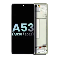 OLED Assembly With Frame For Samsung Galaxy A53 5G (A536 / 2022) (Service Pack) (White)
