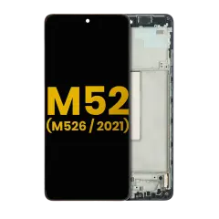 OLED Assembly With Frame Compatible For Samsung Galaxy M52 5G (M526 / 2021) (Refurbished) (All Colors)