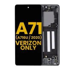 OLED Assembly With Frame Compatible For Samsung Galaxy A716V (A716V / 2020) (Verizon 5G UW Frame Only) (Refurbished) (Prism Cube Black)