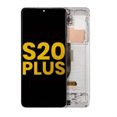 OLED Assembly With Frame Compatible For Samsung Galaxy S20 Plus 5G (Refurbished) (Cloud White)
