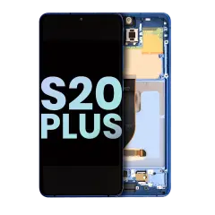 OLED Assembly With Frame Compatible For Samsung Galaxy S20 Plus 5G (Service Pack) (Aura Blue)