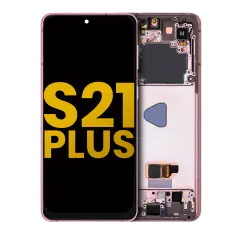 OLED Assembly With Frame Compatible For Samsung Galaxy S21 Plus 5G (Refurbished) (Phantom Violet / Pink / Gold)