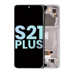 OLED Assembly With Frame Compatible For Samsung Galaxy S21 Plus 5G (Service Pack) (Phantom Silver)