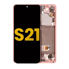 OLED Assembly With Frame Compatible For Samsung Galaxy S21 5G (Refurbished) (Phantom Pink)
