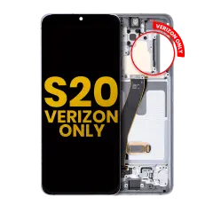 OLED Assembly With Frame Compatible For Samsung Galaxy S20 5G (Verizon 5G UW Frame Only) (Refurbished) (Cloud White)