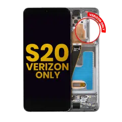 OLED Assembly With Frame Compatible For Samsung Galaxy S20 5G (Verizon 5G UW Frame Only) (Refurbished) (Cosmic Black)