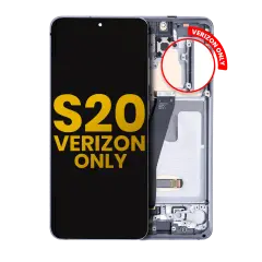 OLED Assembly With Frame Compatible For Samsung Galaxy S20 5G (Verizon 5G UW Frame Only) (Refurbished) (Cosmic Gray)