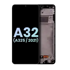 LCD Assembly With Frame Compatible For Samsung Galaxy A32 4G (A325 / 2021) (Service Pack) (Awesome Black)