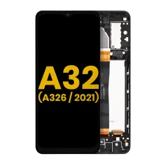 LCD Assembly With Frame Compatible For Samsung Galaxy A32 5G (A326 / 2021) (All Models) (Refurbished) (Awesome Black)