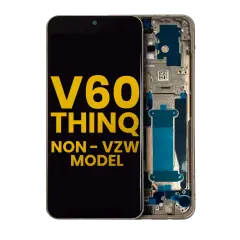 OLED Assembly With Frame Compatible For LG V60 ThinQ 5G (Non-Verizon 5G UW Frame) (Refurbished) (Classy Blue / Gold Frame)