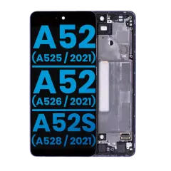 LCD Assembly With Frame (Without Finger Print Sensor) Compatible For Samsung Galaxy A52 4G (A525 / 2021) / A52 5G (A526 / 2021) / A52S (A528 / 2021) (Aftermarket : Incell) (Awesome Violet)
