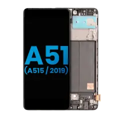 LCD Assembly With Frame Compatible For Samsung Galaxy A51 4G (A515 / 2019) ( No Fingerprint Scanner) (Aftermarket: Incell) (All Colors)