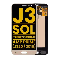 OLED Assembly Without Frame Compatible For Samsung Galaxy J3 / Sol 4G / Express Prime / Amp Prime (J320 / 2016) (Refurbished) (Gold)