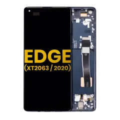 OLED Assembly With Frame Compatible For Motorola Edge 5G (XT2063 / 2020) (Refurbished) (Solar Black)