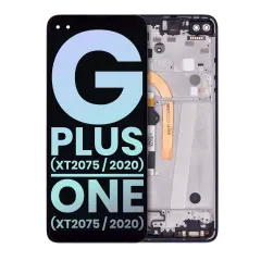LCD Assembly With Frame Compatible For Motorola Moto G 5G Plus (XT2075 / 2020) / One 5G (XT2075 / 2020) (Genuine OEM) (Surfing Blue)