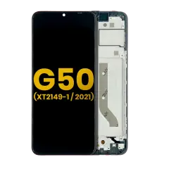 LCD Assembly With Frame Compatible For Motorola Moto G50 5G (XT2149-1 / 2021) (Refurbished) (All Colors)