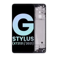 LCD Assembly With Frame Compatible For Motorola Moto G Stylus 5G (XT2131 / 2021) (Genuine OEM) (Cosmic Emerald)