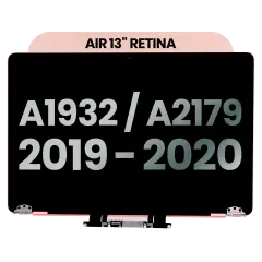 Complete LCD Display Assembly Compatible For MacBook Air 13" Retina (A1932 / A2179 / Mid 2019 / Early 2020) (Used OEM Pull: Grade A) (Rose Gold)
