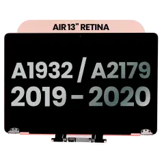 Complete LCD Display Assembly Compatible For MacBook Air 13" Retina (A1932 / A2179 / Mid 2019 / Early 2020) (Used OEM Pull: Grade B) (Rose Gold)