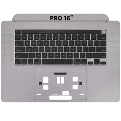 Top Case With Keyboard Compatible For MacBook Pro 16" (A2141 / Mid 2019) (US English) (Used OEM Pull: Grade New) (Space Gray)