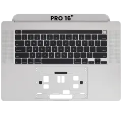 Top Case With Keyboard For MacBook Pro 16" (A2141 / Mid 2019) (US English) (Used OEM Pull: Grade New) (Silver)
