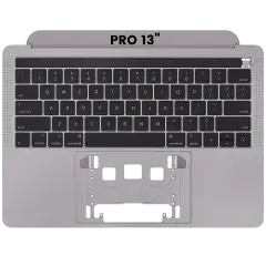 Top Case With Keyboard Compatible For MacBook Pro 13" (A1989 / Late 2018 / Early 2019) (US Keyboard) (Used OEM Pull: Grade New) (Space Gray)