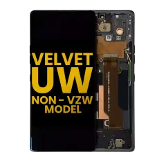 OLED Assembly With Frame Compatible For LG Velvet 5G (Non-Verizon 5G UW Frame) (Refurbished) (Black)