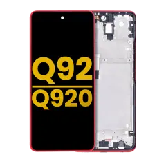 LCD Assembly With Frame Compatible For LG Q92 5G / Q920 (Refurbished) (Red)