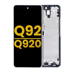 LCD Assembly With Frame Compatible For LG Q92 5G / Q920 (Refurbished) (Silver)