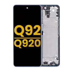 LCD Assembly With Frame Compatible For LG Q92 5G / Q920 (Refurbished) (Black)