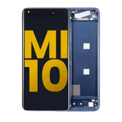OLED Assembly With Frame Compatible For Xiaomi Mi 10 5G (Refurbished) (Twilight Gray)