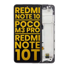 LCD Assembly With Frame Compatible For Xiaomi Redmi Note 10 5G / Poco M3 Pro 5G / Redmi Note 10T 5G (Refurbished) (All Colors)