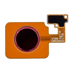 Home Button Fingerprint Sensor With Flex Compatible For LG G8 ThinQ / LG V50 ThinQ (Red)