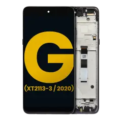 LCD Assembly With Frame Compatible For Motorola Moto G 5G (XT2113-3 / 2020) (Refurbished) (Volcanic Gray)