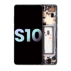 OLED Assembly With Frame Compatible For Samsung Galaxy S10 5G (Service Pack) (Majestic Black)