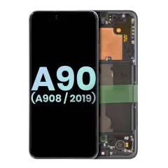 OLED Assembly With Frame Compatible For Samsung Galaxy A90 5G (A908 / 2019) (Service Pack) (Black)