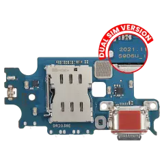 Charging Port Board With Sim Card Reader Compatible For Samsung Galaxy S22 Plus 5G (S9060) (Dual Sim Version) (Premium)