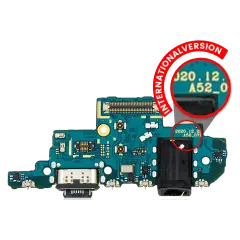 Charging Port With Headphone Jack Compatible For Samsung Galaxy A52 4G (A525 / 2021) A52 5G (A526 / 2021) (International Version) (Premium)