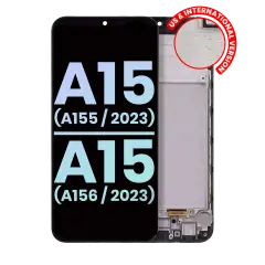 OLED Assembly With Frame Compatible For Samsung Galaxy A15 4G (A155 / 2023) / A15 5G (A156 / 2023) (US & International) (Service Pack) (All Colors)