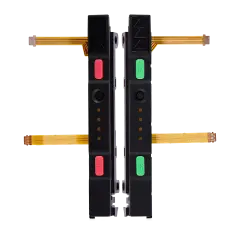 Plastic Rail (Right+Left) With Flex Cable for Nintendo Switch (Pink / Green)