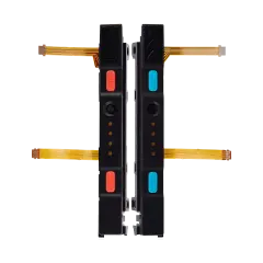 Plastic Rail (Right+Left) With Flex Cable for Nintendo Switch (Red / Blue)