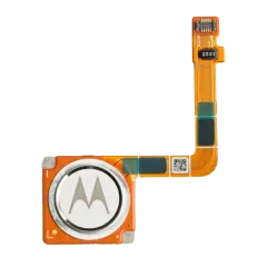 Home Button With Fingerprint Sensor Flex Cable Compatible For Motorola Moto G7 (XT1962 / 2019) (Genuine OEM) (Clear White)