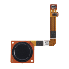 Home Button With Fingerprint Sensor Flex Cable Compatible For Motorola Moto G7 (XT1962 / 2019) (Ceramic Black)