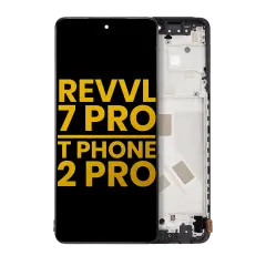 OLED Assembly With Frame Compatible For T-Mobile Revvl 7 Pro / T Phone 2 Pro 5G  (Refurbished) (All Colors)