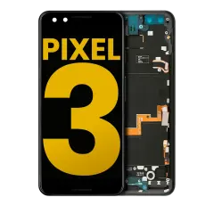 OLED Assembly With Frame For Google Pixel 3 (Refurbished) (Just Black)