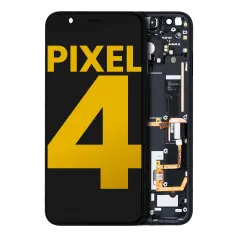 OLED Assembly With Frame Compatible For Google Pixel 4 (Refurbished) (Just Black Power Button)
